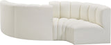 Arc Cream Vegan Leather Modular Sofa 101Cream-S4F Meridian Furniture