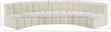 Arc Cream Vegan Leather Modular Sofa 101Cream-S5A Meridian Furniture