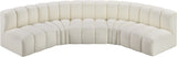 Arc Cream Vegan Leather Modular Sofa 101Cream-S5A Meridian Furniture