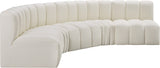 Arc Cream Vegan Leather Modular Sofa 101Cream-S5A Meridian Furniture