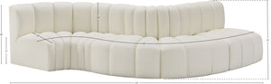 Arc Cream Vegan Leather Modular Sofa 101Cream-S5B Meridian Furniture