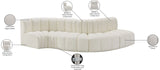 Arc Cream Vegan Leather Modular Sofa 101Cream-S5B Meridian Furniture