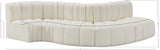 Arc Cream Vegan Leather Modular Sofa 101Cream-S5B Meridian Furniture