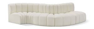 Arc Cream Vegan Leather Modular Sofa 101Cream-S5B Meridian Furniture
