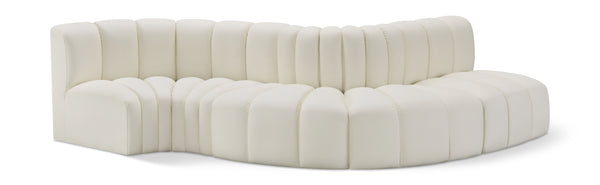 Arc Cream Vegan Leather Modular Sofa 101Cream-S5B Meridian Furniture