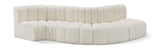 Arc Cream Vegan Leather Modular Sofa 101Cream-S5B Meridian Furniture