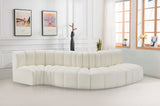 Arc Cream Vegan Leather Modular Sofa 101Cream-S5B Meridian Furniture