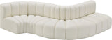 Arc Cream Vegan Leather Modular Sofa 101Cream-S5B Meridian Furniture