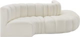 Arc Cream Vegan Leather Modular Sofa 101Cream-S5B Meridian Furniture