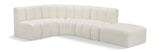 Arc Cream Vegan Leather Modular Sofa 101Cream-S5C Meridian Furniture