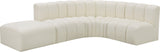 Arc Cream Vegan Leather Modular Sofa 101Cream-S5C Meridian Furniture