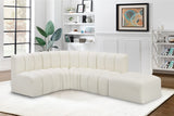 Arc Cream Vegan Leather Modular Sofa 101Cream-S5C Meridian Furniture