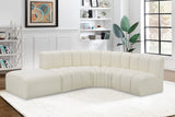 Arc Cream Vegan Leather Modular Sofa 101Cream-S5C Meridian Furniture