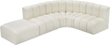 Arc Cream Vegan Leather Modular Sofa 101Cream-S5C Meridian Furniture