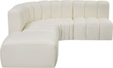 Arc Cream Vegan Leather Modular Sofa 101Cream-S5C Meridian Furniture