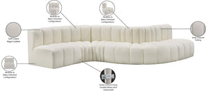 Arc Cream Vegan Leather Modular Sofa 101Cream-S6A Meridian Furniture