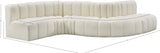 Arc Cream Vegan Leather Modular Sofa 101Cream-S6A Meridian Furniture