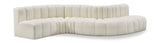 Arc Cream Vegan Leather Modular Sofa 101Cream-S6A Meridian Furniture