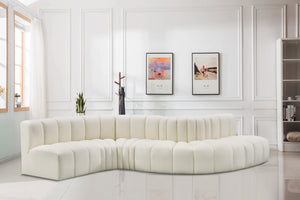 Arc Cream Vegan Leather Modular Sofa 101Cream-S6A Meridian Furniture