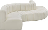 Arc Cream Vegan Leather Modular Sofa 101Cream-S6A Meridian Furniture