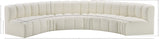 Arc Cream Vegan Leather Modular Sofa 101Cream-S6B Meridian Furniture