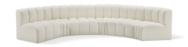 Arc Cream Vegan Leather Modular Sofa 101Cream-S6B Meridian Furniture