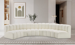 Arc Cream Vegan Leather Modular Sofa 101Cream-S6B Meridian Furniture