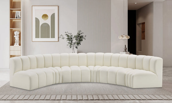 Arc Cream Vegan Leather Modular Sofa 101Cream-S6B Meridian Furniture