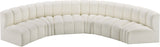 Arc Cream Vegan Leather Modular Sofa 101Cream-S6B Meridian Furniture