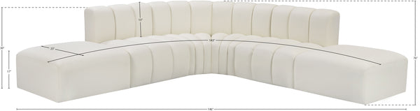 Arc Cream Vegan Leather Modular Sofa 101Cream-S6C Meridian Furniture