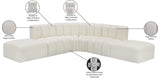 Arc Cream Vegan Leather Modular Sofa 101Cream-S6C Meridian Furniture