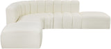 Arc Cream Vegan Leather Modular Sofa 101Cream-S6C Meridian Furniture