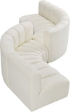 Arc Cream Vegan Leather Modular Sofa 101Cream-S6D Meridian Furniture