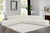 Arc Cream Vegan Leather Modular Sofa 101Cream-S7A Meridian Furniture