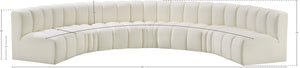 Arc Cream Vegan Leather Modular Sofa 101Cream-S7B Meridian Furniture