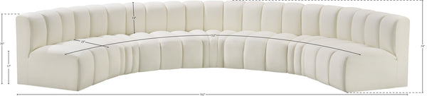 Arc Cream Vegan Leather Modular Sofa 101Cream-S7B Meridian Furniture