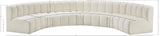 Arc Cream Vegan Leather Modular Sofa 101Cream-S7B Meridian Furniture