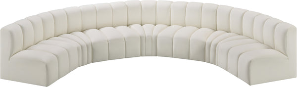 Arc Cream Vegan Leather Modular Sofa 101Cream-S7B Meridian Furniture