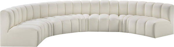 Arc Cream Vegan Leather Modular Sofa 101Cream-S7B Meridian Furniture