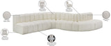 Arc Cream Vegan Leather Modular Sofa 101Cream-S7C Meridian Furniture