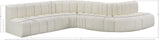 Arc Cream Vegan Leather Modular Sofa 101Cream-S7C Meridian Furniture