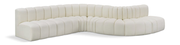 Arc Cream Vegan Leather Modular Sofa 101Cream-S7C Meridian Furniture