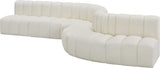 Arc Cream Vegan Leather Modular Sofa 101Cream-S7C Meridian Furniture