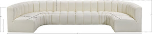 Arc Cream Vegan Leather Modular Sofa 101Cream-S8A Meridian Furniture