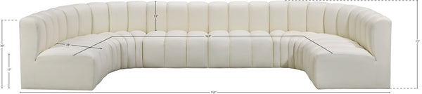 Arc Cream Vegan Leather Modular Sofa 101Cream-S8A Meridian Furniture