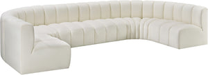 Arc Cream Vegan Leather Modular Sofa 101Cream-S8A Meridian Furniture