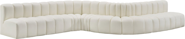 Arc Cream Vegan Leather Modular Sofa 101Cream-S8C Meridian Furniture