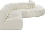 Arc Cream Vegan Leather Modular Sofa 101Cream-S8C Meridian Furniture