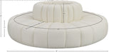 Arc Cream Vegan Leather Modular Sofa 101Cream-S8D Meridian Furniture