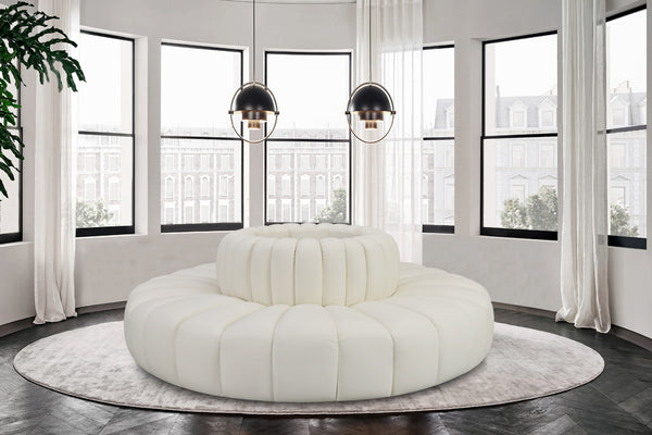 Arc Cream Vegan Leather Modular Sofa 101Cream-S8D Meridian Furniture